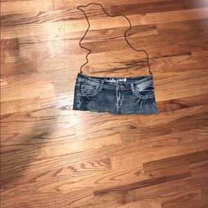 A jean clutch purse